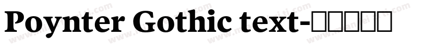 Poynter Gothic text字体转换